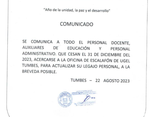 COMUNICADO 22/08/2023